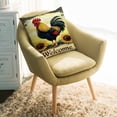 thumbnail image 2 of Throw Pillow Covers 16x16 Inch, Yellow Retro Rooster Decorative Pillow Cases for Couch Sofa Bed, Sunflower Farmhouse Animals Cotton Linen Square Home Decor Pillowcases with Hidden Zipper, 2 of 7