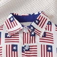 thumbnail image 5 of Zanarzt Toddler Boy Summer Clothes Toddler Baby Boy 4th of July Outfit Short Sleeve Lapel Collar Shirt Tops Shorts Set Striped Summer Clothes 3-4 Years,Blue, 5 of 9