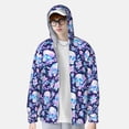 thumbnail image 3 of Picia crystal Skull flower leaf Women's Men's UPF 50+ Sun Protection Hoodie Shirt Long Sleeve SPF Fishing Outdoor UV Hiking Lightweight Shirts-3X-Large, 3 of 9