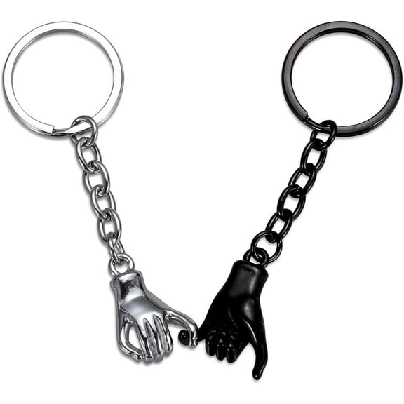 Boyfriend Girlfriend Gifts for Couples, Valentine's Day Gifts for Her Him Wife Pinky Promise Matching Keychain Gift Paper Steel Iron One Year Anniversary 1st 6 11 Anniversary Christmas Birthday Gift