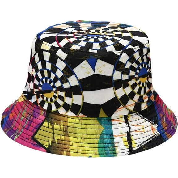 CoCopeaunts Cotton Bucket Hat Pattern Fisherman Hat Women Four Seasons Outdoor Sunscreen Men Fisherman Hat 2 Side Wearable