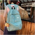 thumbnail image 3 of SQDWYGUO Cute Y2K Aesthetic Backpack Stars Pattern Preppy Backpack Laptop Backpack Back to College Supplies,Sage Green, 3 of 7