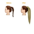 thumbnail image 3 of SAYFUT Long Straight Clip in Ponytail Extension,20/28 Inch Wrap Around Drawstring Pony Tail Hair Extension Synthetic Hairpiece Hair Piece for Women (1B#140-160g), 3 of 8