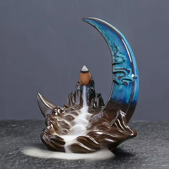 1pc Mountain River Backflow Incense Burner, Creative Relaxation Home Decor (Without Incense)