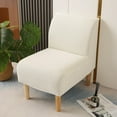 thumbnail image 2 of LKJYER Stretch Armless Accent Chair Cover, Soft Armless Chair Slipcover Spandex Washable Armless Slipper Chair Slipcover with Elastic Bottom for Living Room, 2 of 7