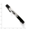thumbnail image 3 of Bracelet Bracelet Dragon en Caoutchouc Noir en Acier Inoxydable, 3 of 7