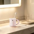 thumbnail image 5 of SLYNSHome Bathroom Tumbler Cup 450ml,Household Plastic Toothbrush and Mouthwash Storage Holder,Pink Portable Daily Rinsing Cup for Bathroom Vanity Sink, 5 of 6