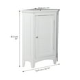 thumbnail image 3 of Teamson Home Glancy Freestanding Corner Floor Accent Cabinet with Faux Louvered Door, White, 3 of 8