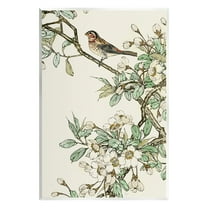 Stupell Industries Traditional Dogwood & Bird Botanical & Floral Painting Unframed Art Print Wall Art, 10 x 15