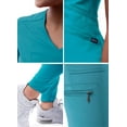 thumbnail image 4 of Adar Pro Modern Athletic Scrub Set For Women - Modern V-Neck Scrub Top & Yoga Jogger Scrub Pants, 4 of 5