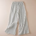 thumbnail image 4 of CAIXIA Womens Plus Size Wide Leg Pants Elastic High Waist Casual Palazzo Pants Lounge Trouser with Pockets, 4 of 4