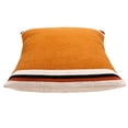 thumbnail image 5 of Laddha Home Designs Handwoven Striped Cotton Throw Pillow Cover - 20" - Orange and White, 5 of 9