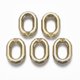 thumbnail image 1 of Spray Painted CCB Plastic Linking Rings Quick Link Connectors For Jewelry Cable Chains Making Oval Faceted Gold 26x18x5.5mm Inner Diameter: 8x15mm, 1 of 3