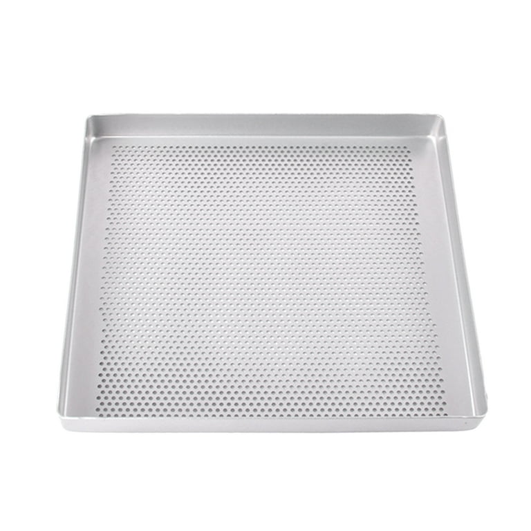 Square Aluminum Alloy Non-Stick Cake Cookies Perforated Tray With