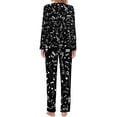thumbnail image 4 of Musical Notes Pajamas Black And White Lovely Pajama Sets Woman Long Sleeve Casual Home Suit Big Size, 4 of 7