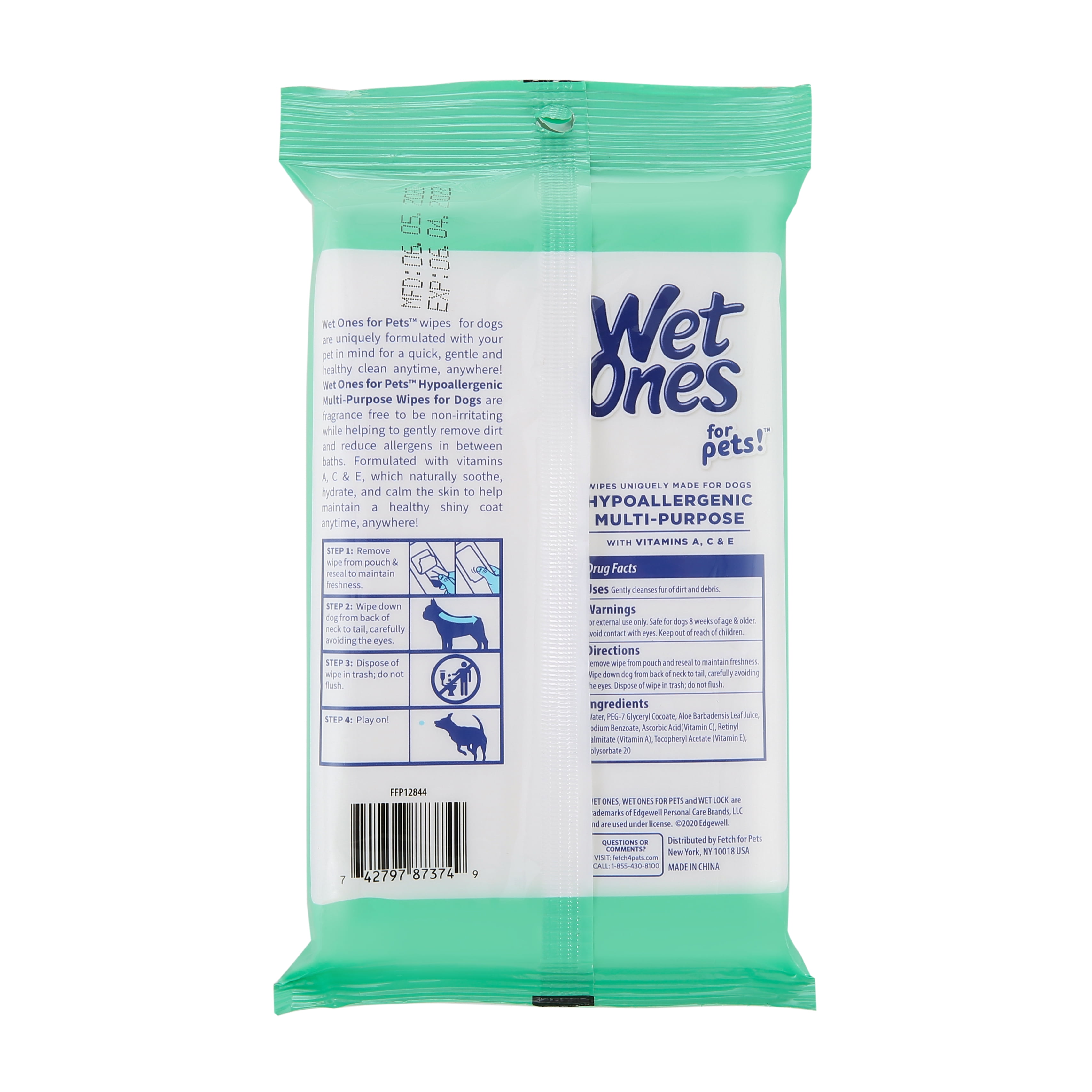 Wet Ones Gentle Puppy Wipe for Dogs - 30 ct pouch, 8 pc PDQ – Fetch for Pets