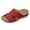 Red, variant on Clearence Women’s Wide Width Thick Wedge Heel Fish Mouth Sandals Summer Slippers, Lightweight Casual Beach Shoes with Non-Slip Sole & Breathable Adjustable Straps
