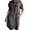 E-Gray Dress for Women, variant on Womens Denim Dresses Short Sleeve Button Down Lapel Tunic Mini Dresses Casual Comfy Jean Dress for Women Pleated Dresses