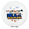 thumbnail image 2 of 7.6 fl oz (225 ml) Porcelain Kids Plates and Mug Set Kid's Porcelain Dinnerware Set of 3 Tableware Set for Kids Deep Plate Flat Plate and Kid's Mug (Little Train), 2 of 10