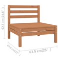 thumbnail image 4 of vidaXL 4 Piece Garden Lounge Set Honey Brown Solid Pinewood, 4 of 5