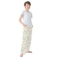 thumbnail image 4 of FORMRS Kids Pajama Pants with Pockets Size 6-8Y Boys Lounge Sleep Bottoms, Small Floral Pattern, 4 of 8