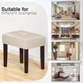 thumbnail image 5 of FAGAGA Small PU Leather Bench with Wood Legs Makeup Chair for Vanity, Modern Accent Ottoman Footstool for Makeup Room, Living Room, Bedroom, Entryway |Beige, 5 of 7