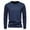 Navy, variant on DeHolifer Mens Tops Cotton Crewneck Letter Print Long Sleeve Fall Fashion T-Shirts Tops Coffee L