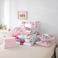 thumbnail image 6 of Manfei Vintage Floral 7 Pieces Bedding Comforter Set,Rustic Butterfly Full Bedding Set,Watercolor Flowers Hydrangea Fitted Sheet Flat Sheet For Kids,Breathable Home Decor Reversible, 6 of 8