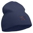 thumbnail image 4 of Two Dancers Icon Embroidered 8 inch Acrylic Short beanie - Navy OSFM, 4 of 5