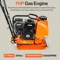 thumbnail image 3 of SuperHandy Steel Tamper Machine, Power Plate Compactor, 7HP, 4200lbs Impact, 5500VPM, 20 x 15 in Base with Integrated Water Storage, 3 of 7