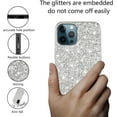 thumbnail image 3 of Compatible with iPhone 16 Pro Max Case Glitter Shockproof, iPhone 16 Pro Max Phone Case Bling Sparkly TPU and PC Silicone Shiny Girl Women Thin Protective Cover (Silver), 3 of 14