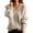 Beige, variant on UJNDER V Neck Solid Color Knit Sweater Pullover for Women Casual Top Everyday Wear Blue L