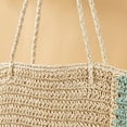 thumbnail image 4 of Kukuzhu Women Straw Tote Bag Fashion Large Handmade Woven Colorful Summer Handbag Large Beach Holiday Bag, 4 of 4