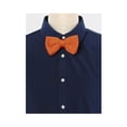 thumbnail image 5 of INSPIRE CHIC Men's Pre-Tied Bow Ties Adjustable Strap Solid Color Knitted Bowtie Orange, 5 of 5