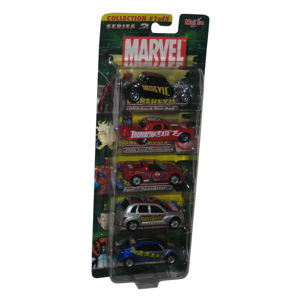 Marvel Comics Maisto Series 2 Collection 1 5pc Toy Car Set Walmart
