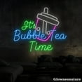 thumbnail image 4 of Glowneon It’s Bubble Tea Time Neon Sign, Bubble Tea Led Light, Coffee Shop Decor, Boba Tea Sign, 4 of 5