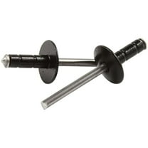 Allstar Performance ALL18095 Rivet - Multi-Grip - 9/16 in Head - 3/16 in Steel Mandrel - 1/16-3/8 in Grip Range - Aluminum - Black Paint - Set of 250