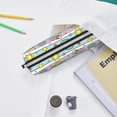 thumbnail image 6 of Cauagu Space Doodle Print Leather Pencil Pen Case - Stationery Bag Portable Stationery Bag Big Capacity Pencil Pouch Cosmetic Organizer Bag for Men & Women, 6 of 7