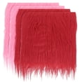 thumbnail image 1 of Unique Bargains 4 Pcs 10 x 10 Inch Plush Faux Fur Fabric Square Fluffy Faux Fur Patches Cuts, Red,Pink, 1 of 6