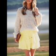 thumbnail image 4 of Falda Pantalón con Volantes y para Mujer, Estilo Casual, de Cintura Alta, Color Amarillo, Talla M, 4 of 8