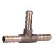 thumbnail image 2 of BOROCO Conector de manguera de combustible, conector de púas de manguera de combustible de pieza en T de 3 vías, conector de unión de manguera de combustible de pieza en T de latón de 3 vías(6mm), 2 of 14