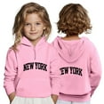 thumbnail image 2 of Byoo Big Girls Hoodie New York Print Zipper Hooded Sweatshirt Long Sleeve Pullover Top, 2 of 6