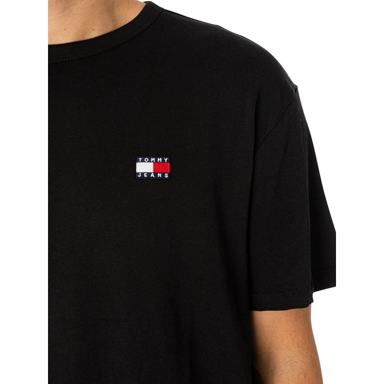 【 JEANS】REGULAR BADGE T-SRHIT Tommy Jeans Regular Badge T-Shirt, Black - Walmart.com