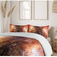 thumbnail image 6 of Ambesonne Nebula Duvet Cover Set, Gas Cloud in Deep Space, King, Burnt Orange Black, 6 of 6