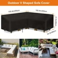 thumbnail image 3 of COSYUMI Funda de Sofá Seccional en Forma de V para Patio, Funda Seccional Impermeable para Exteriores, Funda de Sofá para Muebles de Jardín Resistente 420D con 4 Hebillas Resistentes Al Viento para Sofá Interior Al Aire Libre, 3 of 14