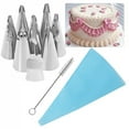 thumbnail image 2 of 8/10pcs Russian Piping Tips Set Icing Piping Nozzles Reusable Frosting Pastry Bags Fondant Smoother Cake Baking Decorator Tool, 2 of 8