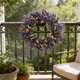 thumbnail image 4 of Corona de lavanda para la puerta principal – Decoración floral artificial morada de 15 pulgadas para puertas primavera-verano con vegetación para el hogar, la pared, la ventana, la boda y la fiesta, 4 of 7