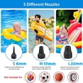 thumbnail image 4 of Bomba de Aire Eléctrica de 50 W con 3 Boquillas para Bolsas de Vacío, Bomba Inflable Eléctrica para Colchón de Aire, Cama, Flotador, Enchufe Estadounidense., 4 of 5