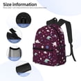 thumbnail image 5 of Haiem Space Dinosaur Lightweight Backpack for School, Classic Basic Water Resistant Casual Daypack for Travel with Bottle Side Pockets, 5 of 8