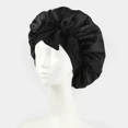 thumbnail image 1 of Gorro de dormir de satén con lazo para mujer, banda elástica, gorro de ducha de noche ajustable, cubierta de cabeza de cabello sólido, turbante de capó, 1 of 5